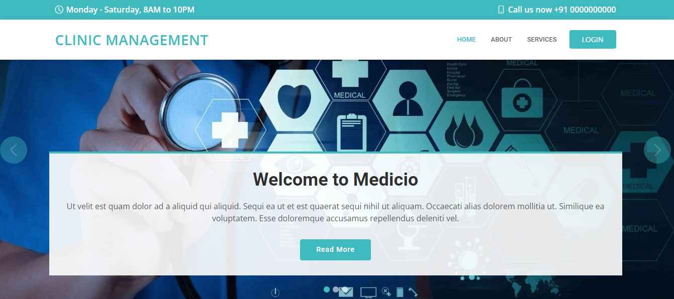 MODERN CLINIC MANAGEMENT SYSTEM SOFTWARE TEMPLATE WITH ADMIN DASHBOARD