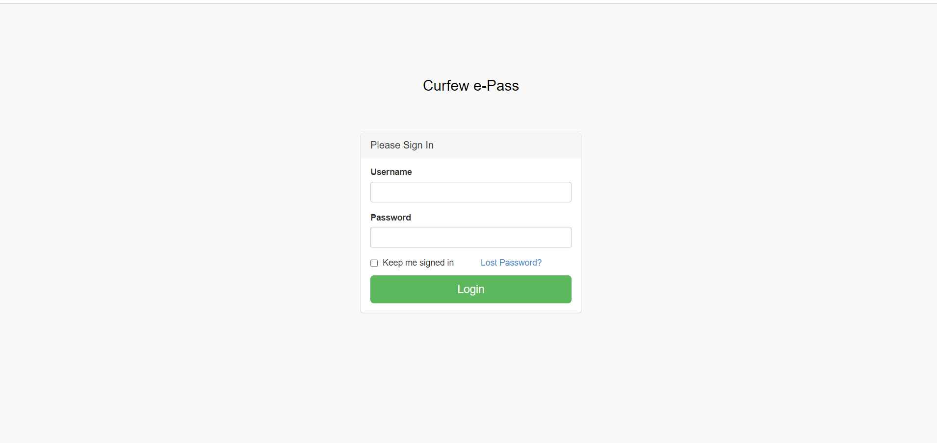 Online Curfew e-Pass Management System